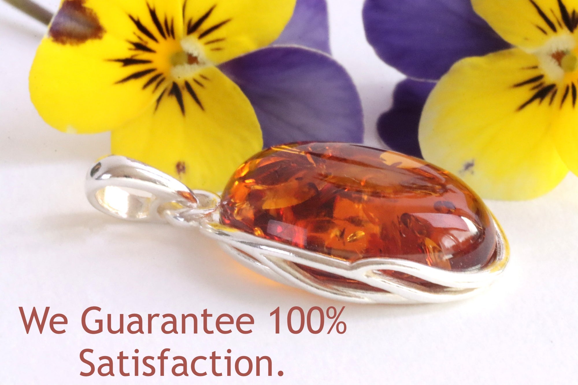 Quality Oval Amber Pendant.