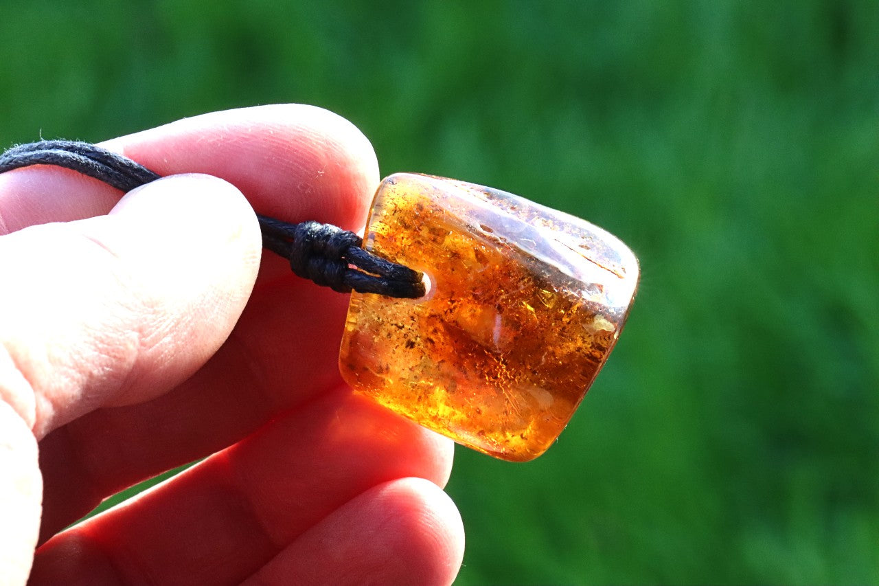 Natural Baltic Amber Amulet Pendant