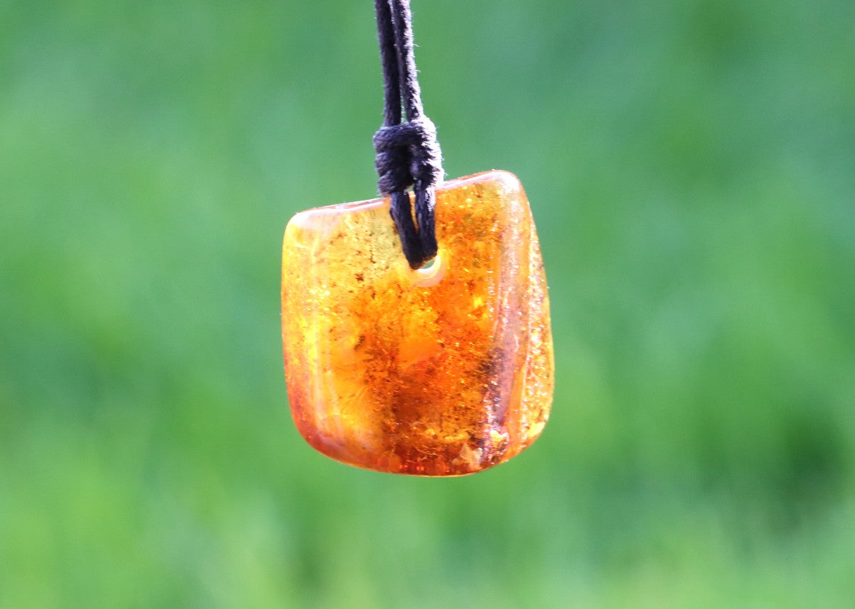 Natural Baltic Amber Amulet Pendant