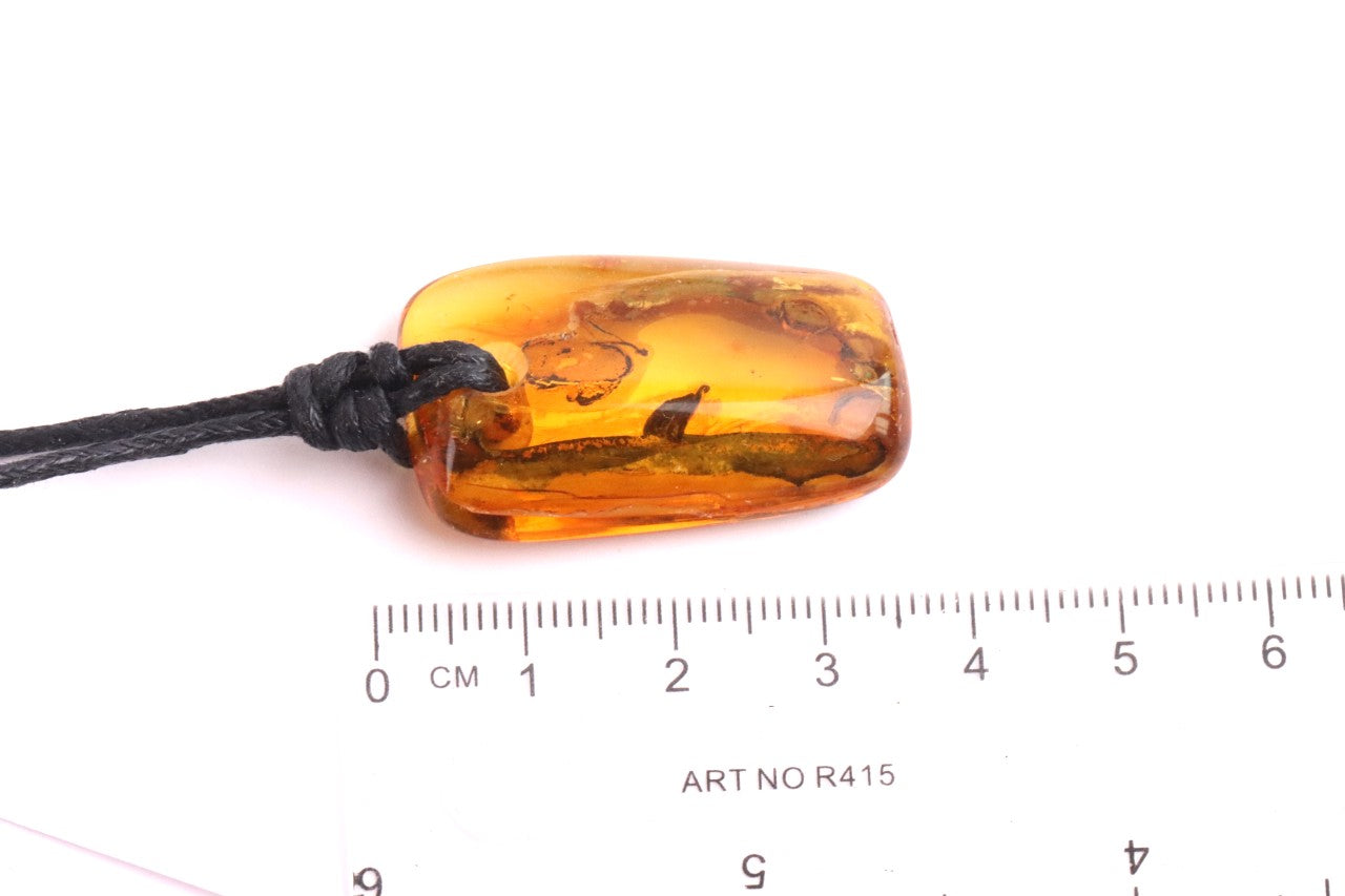 Genuine Baltic Amber Amulet Pendant
