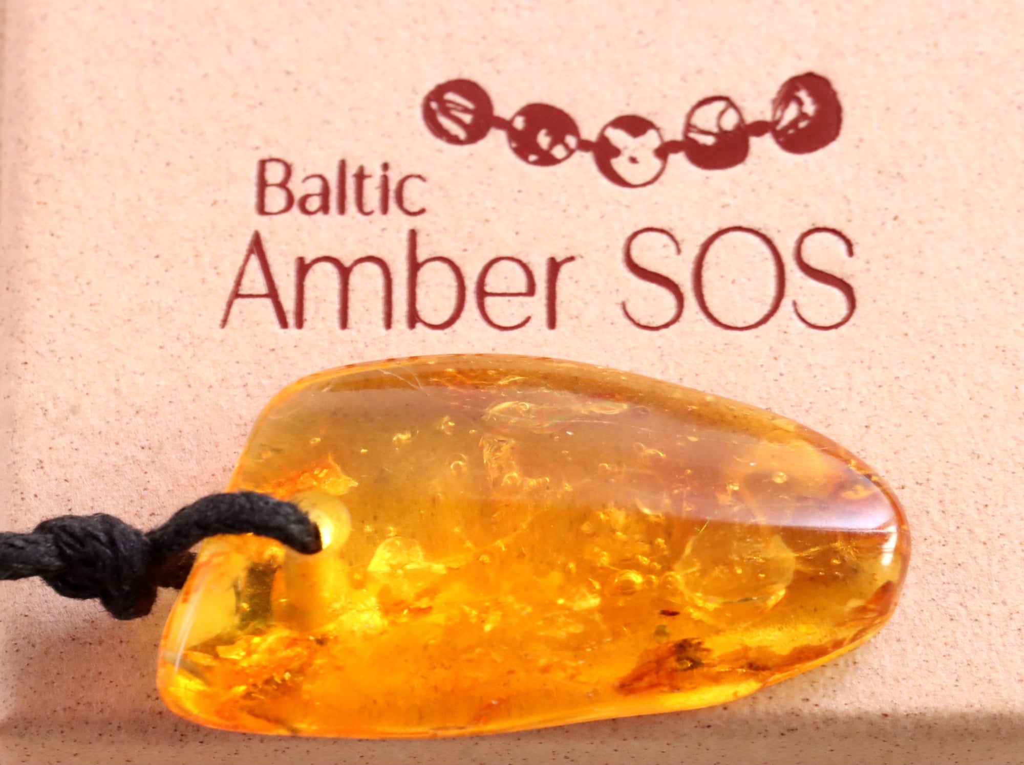 40 million year old Natural Amber Amulet With insectInclusion