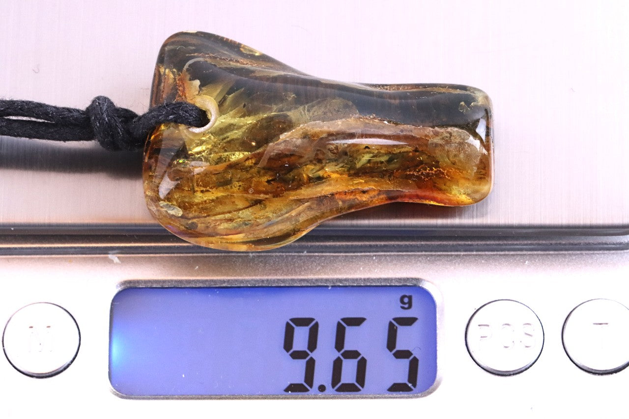 Large Natural Handmade Baltic Amber Amulet Pendant