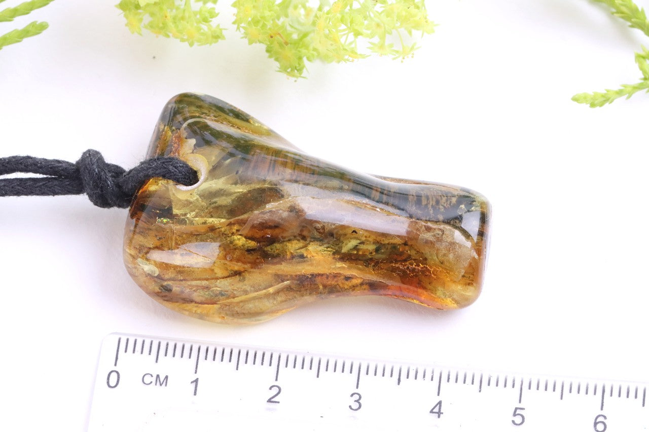 Large Natural Handmade Baltic Amber Amulet Pendant