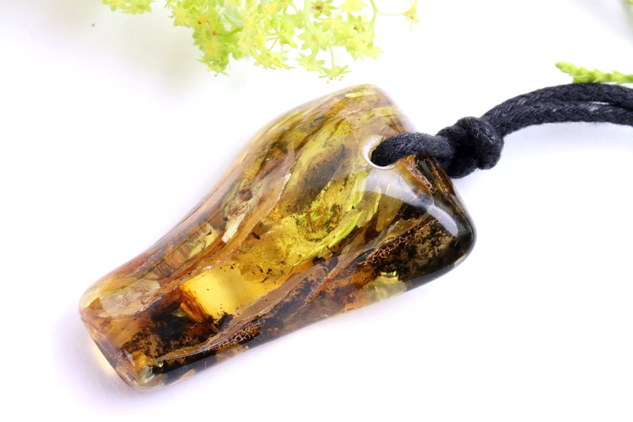Large Natural Handmade Baltic Amber Amulet Pendant