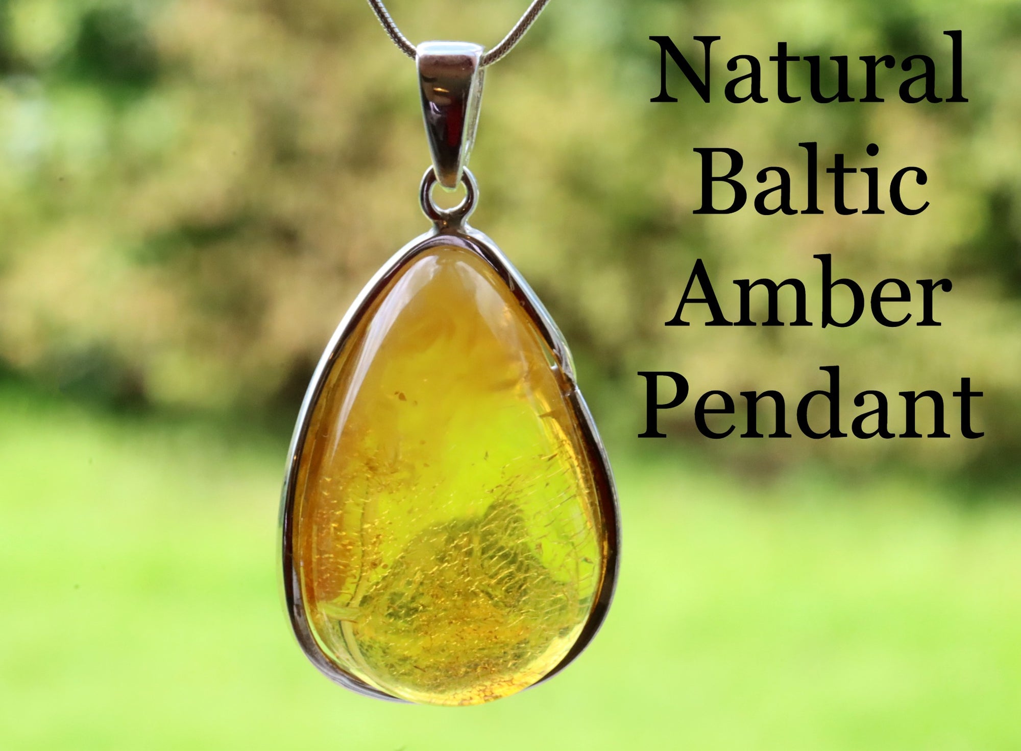 Exclusive Classic Natural Honey  Pendant