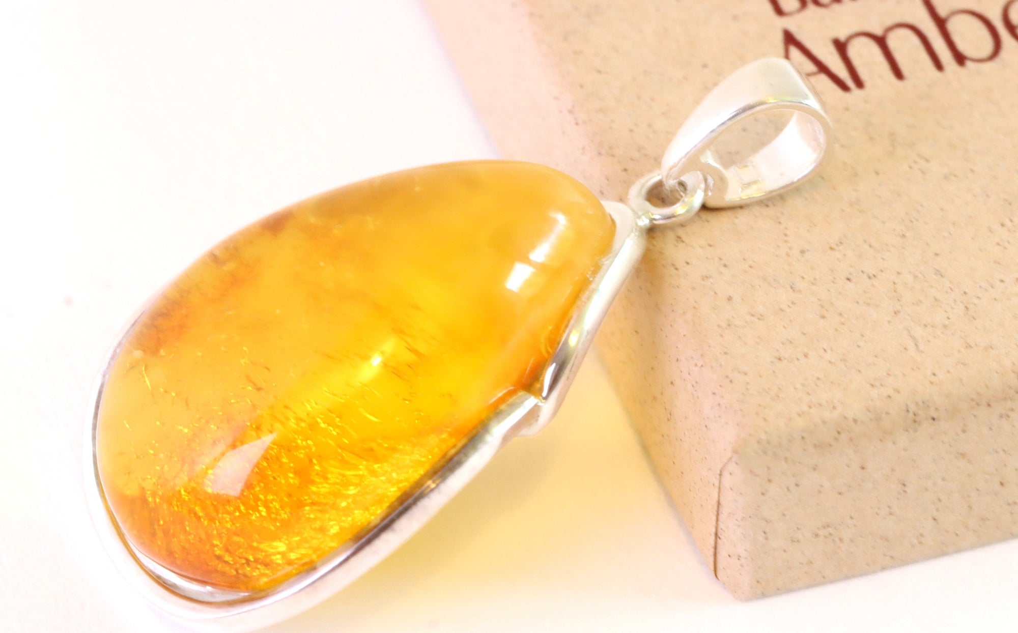 Exclusive Classic Natural Honey  Pendant