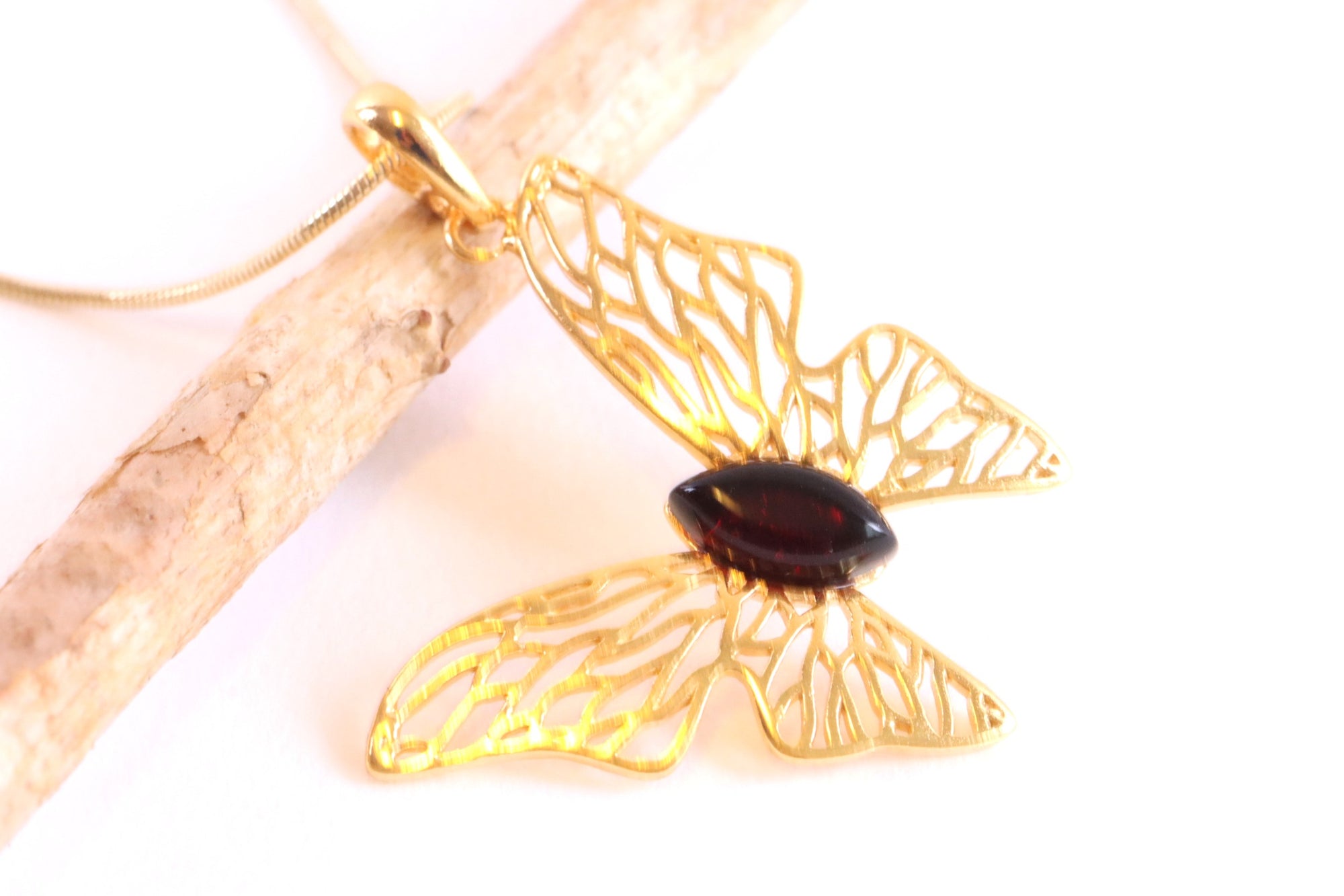 Gold Butterfly Pendant