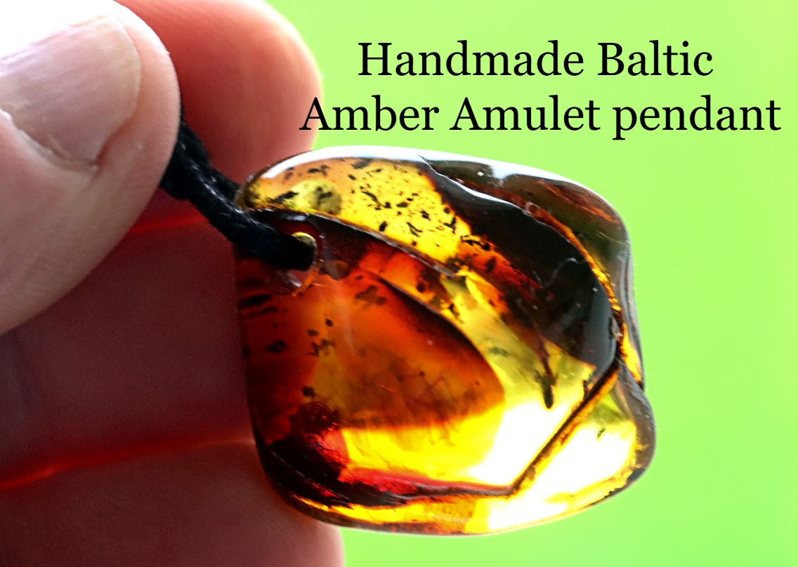 Unique Baltic Amber Amulet Pendant