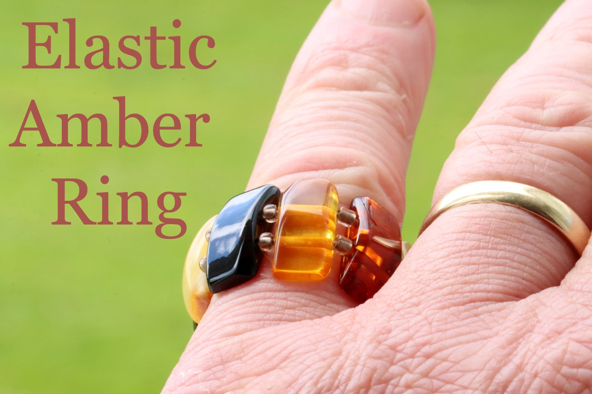 Elastic Amber Ring