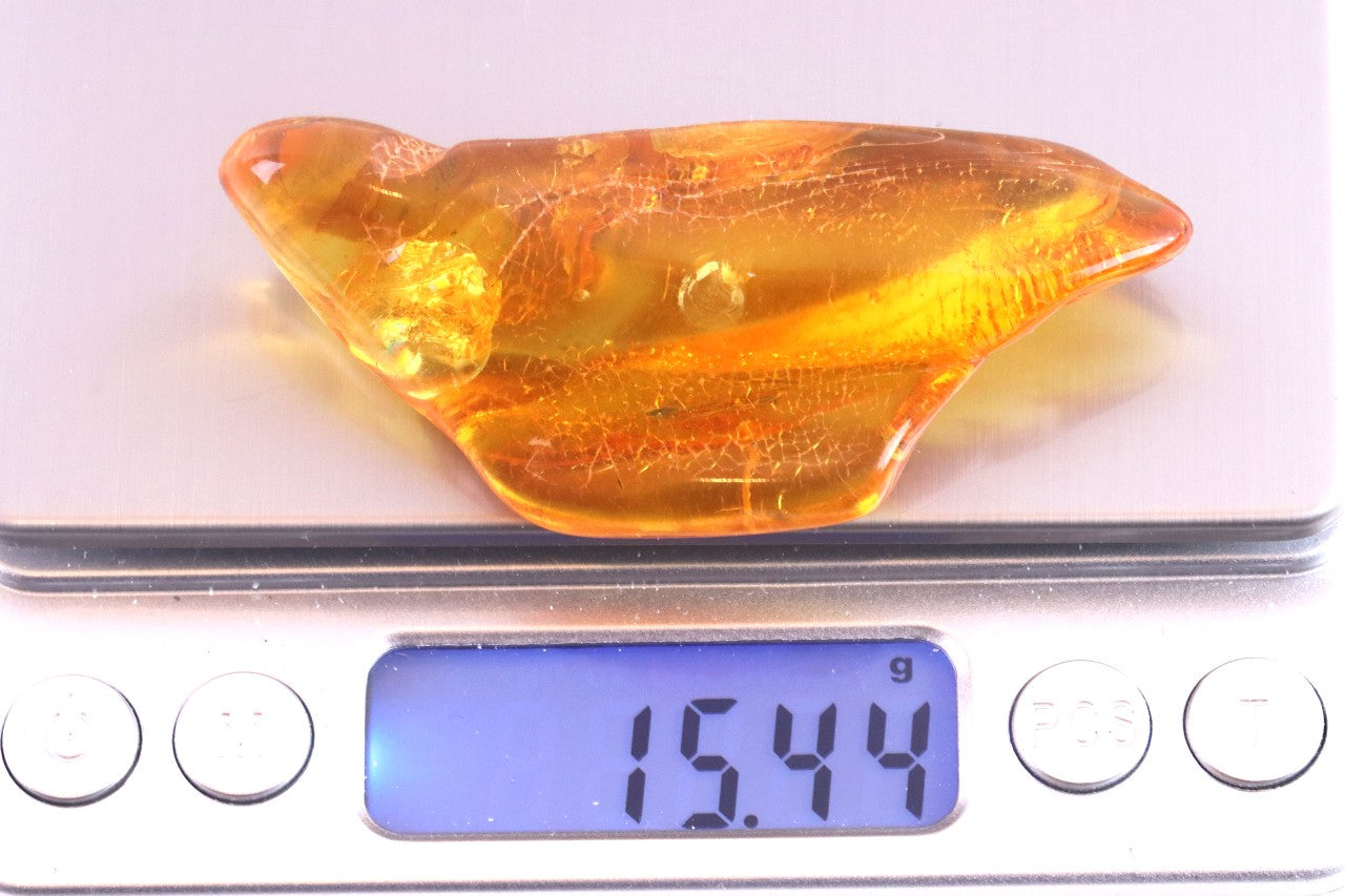 Amber Worry Stone – Stress Relief Smooth Meditation Palm Stone