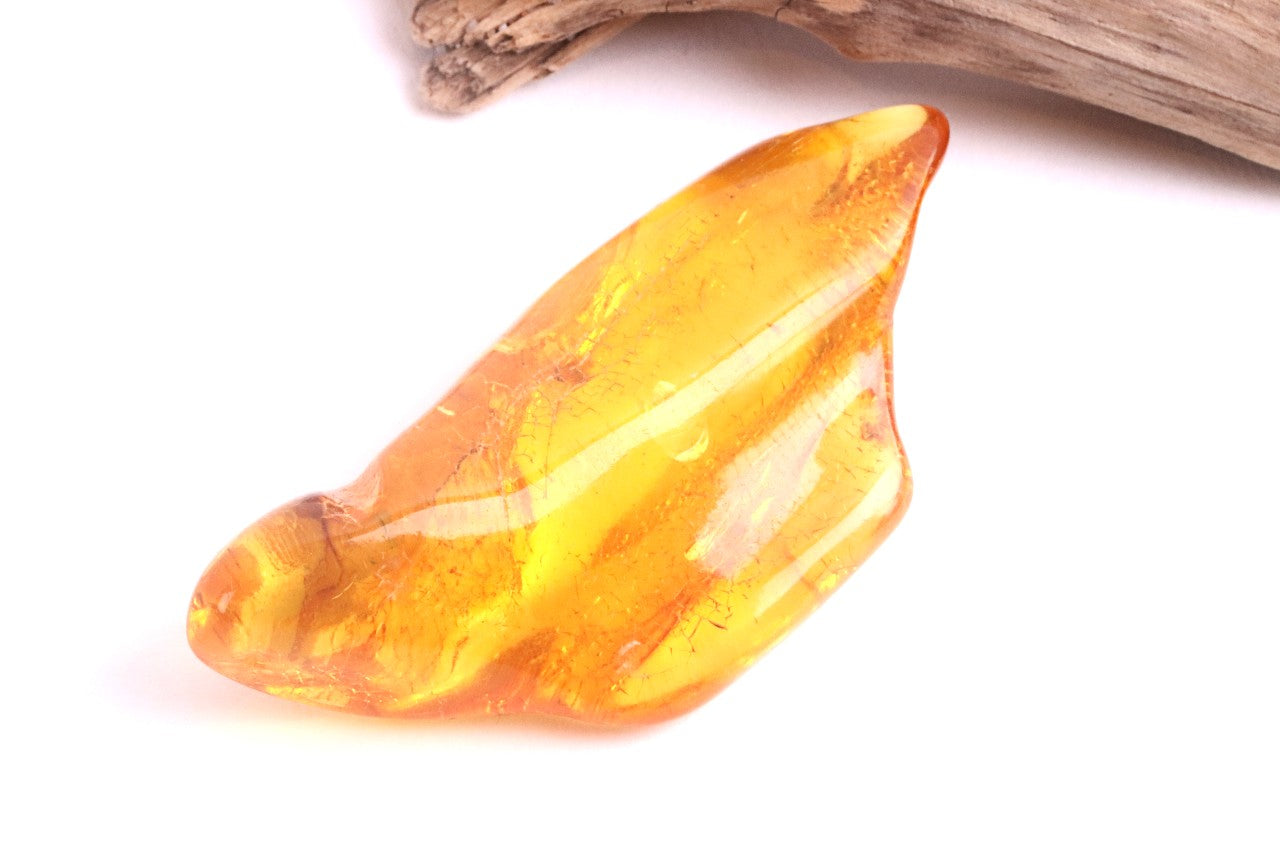 Amber Worry Stone – Stress Relief Smooth Meditation Palm Stone