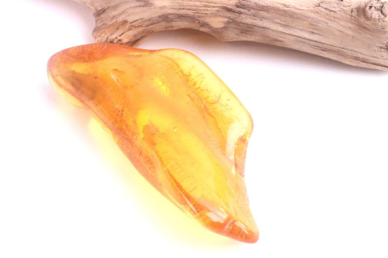Amber Worry Stone – Stress Relief Smooth Meditation Palm Stone