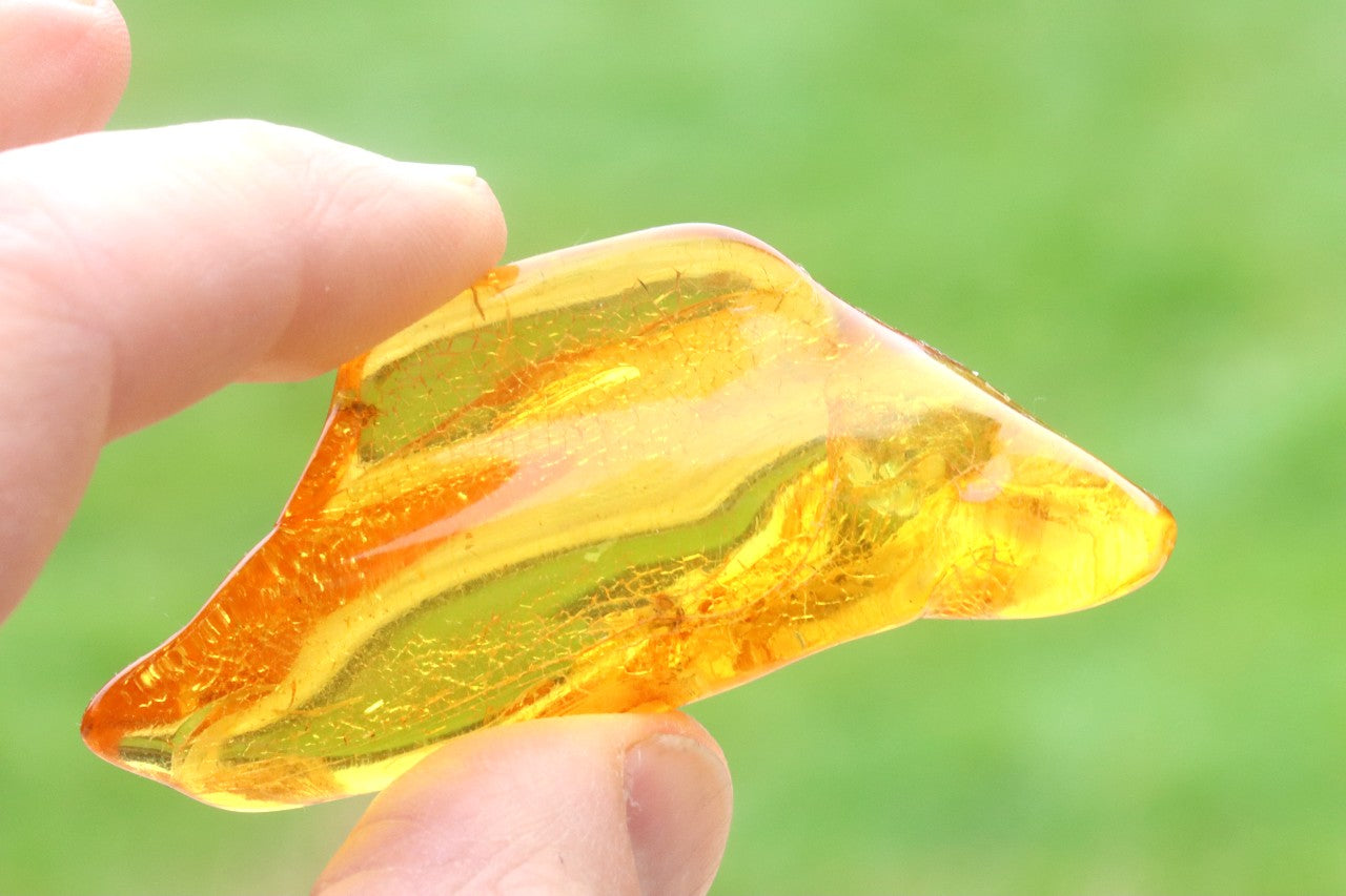 Amber Worry Stone – Stress Relief Smooth Meditation Palm Stone