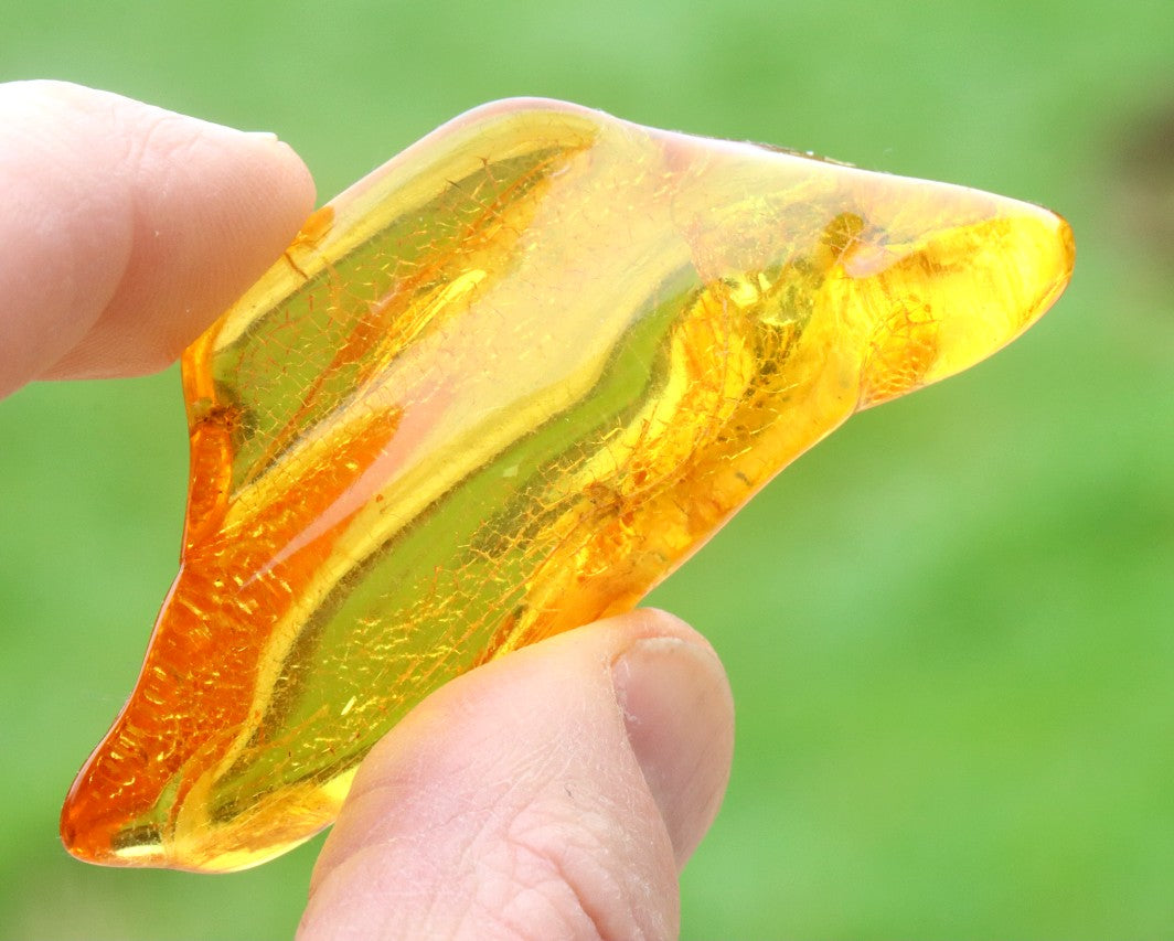 Amber Worry Stone – Stress Relief Smooth Meditation Palm Stone