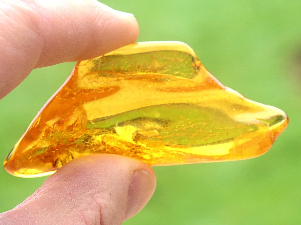 Amber Worry Stone – Stress Relief Smooth Meditation Palm Stone