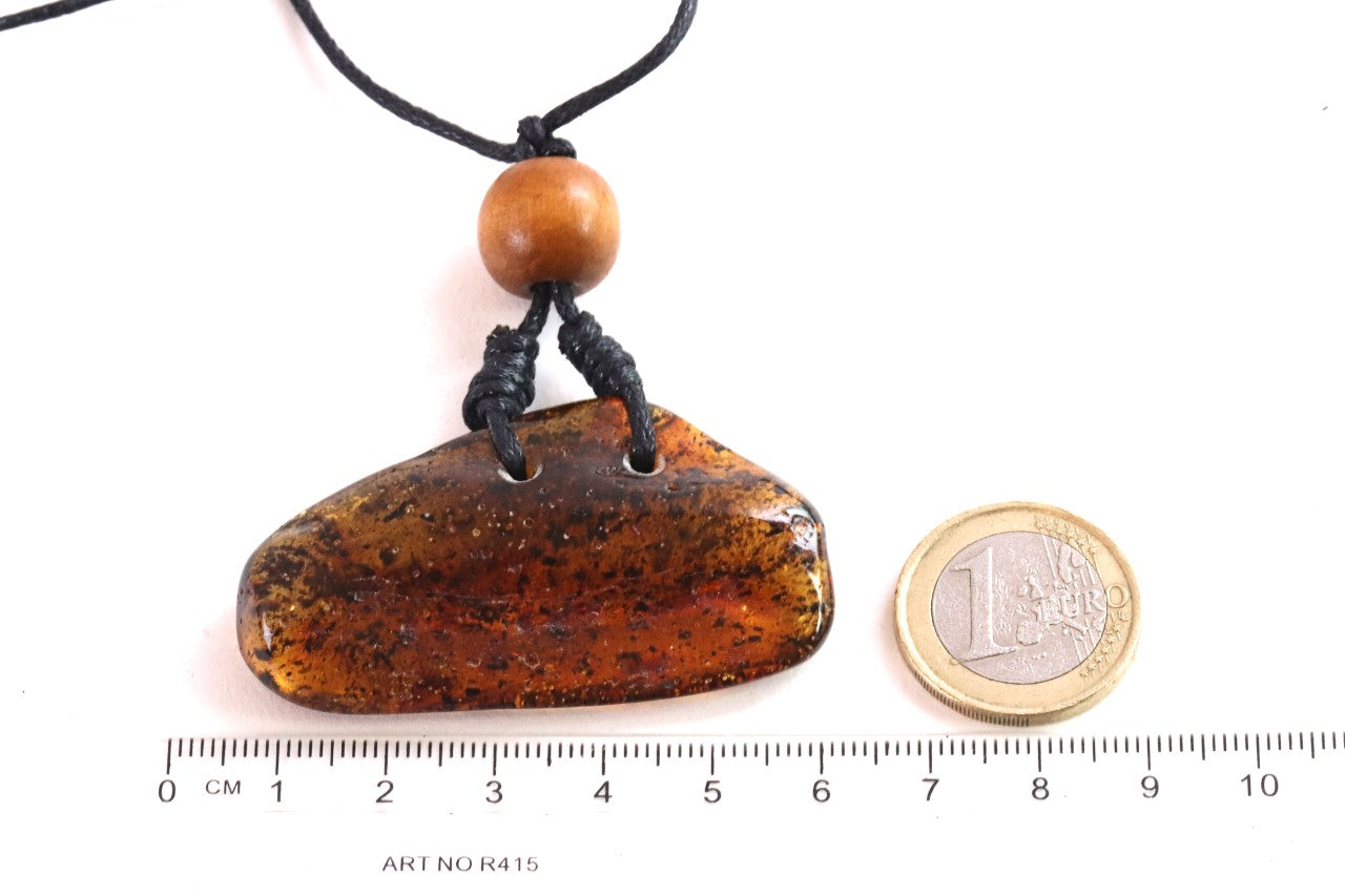 Natural Baltic Amber Amulet Pendant for Mindfulness and Protection