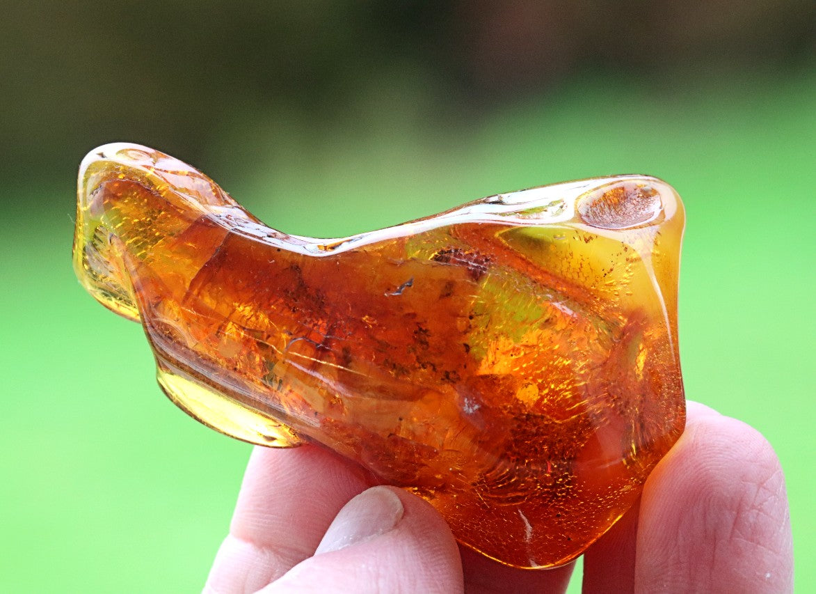 A truly radiant amber stone