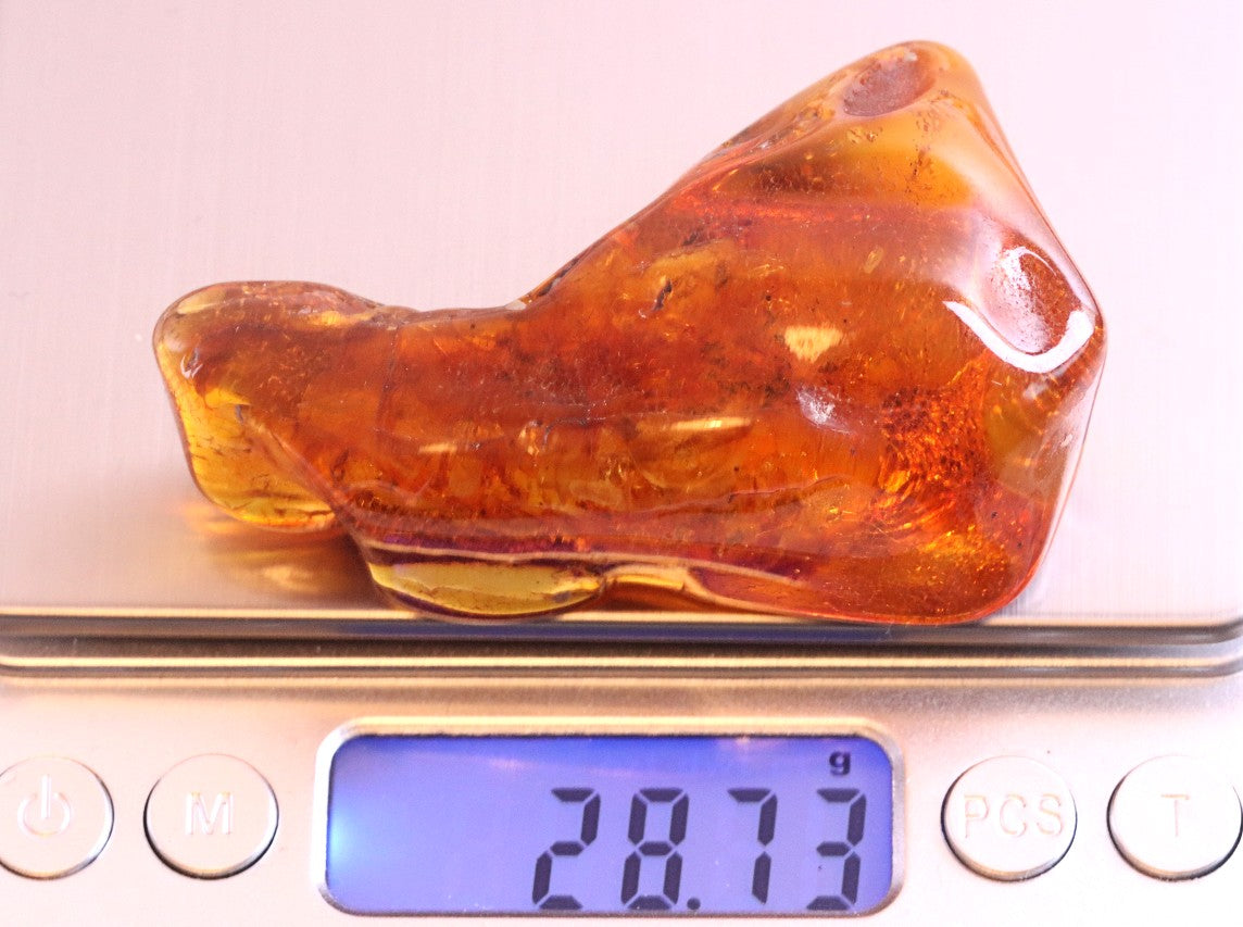 A truly radiant amber stone