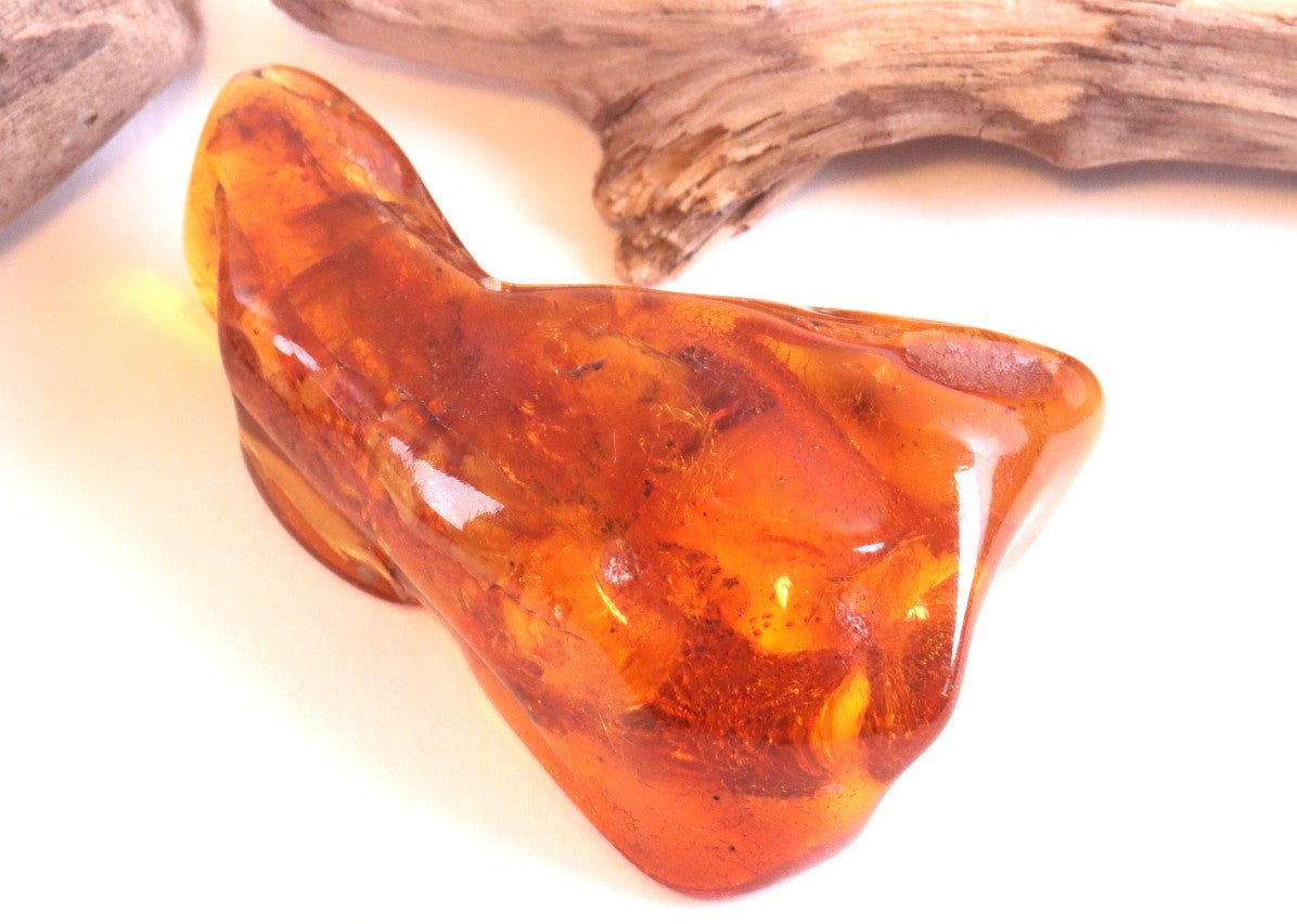 A truly radiant amber stone