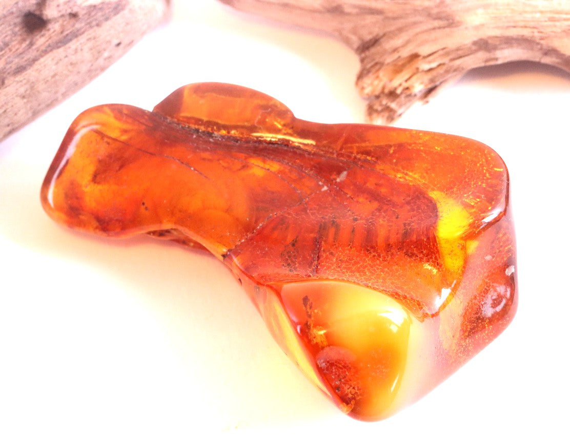 A truly radiant amber stone