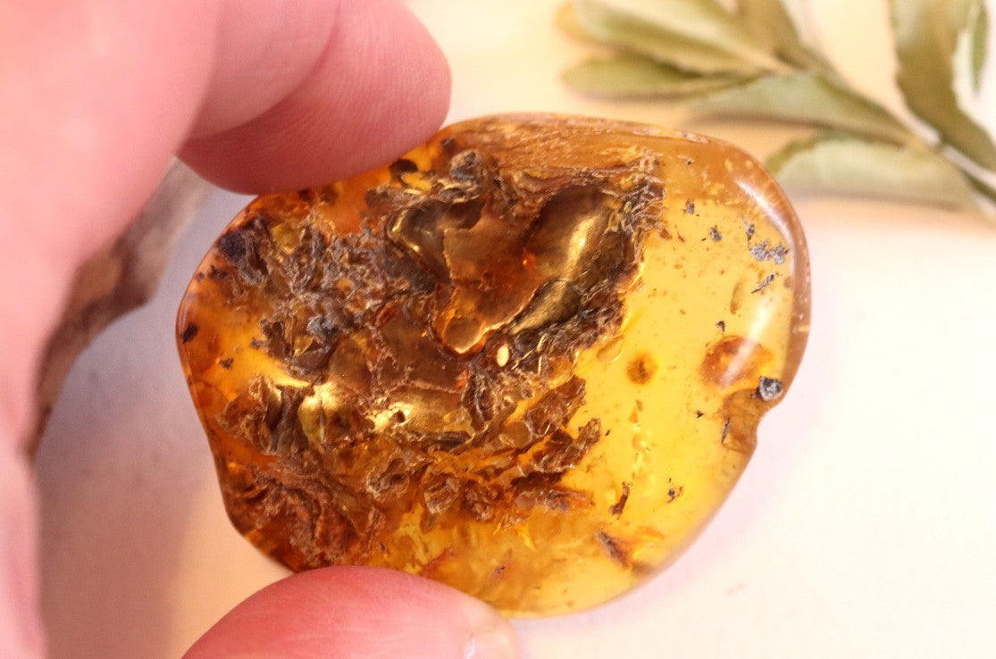 Healing Energy Amber Gemstone, As pictured