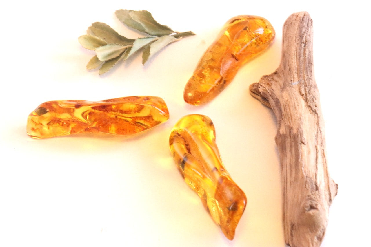 3 X Amber Gemstones / Sharing Long Distance Gift