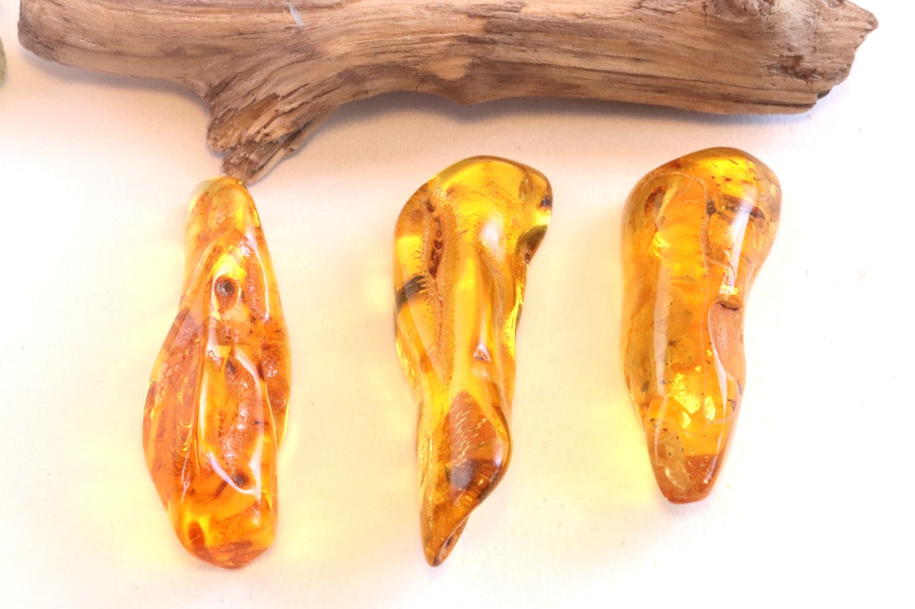 3 X Amber Gemstones / Sharing Long Distance Gift