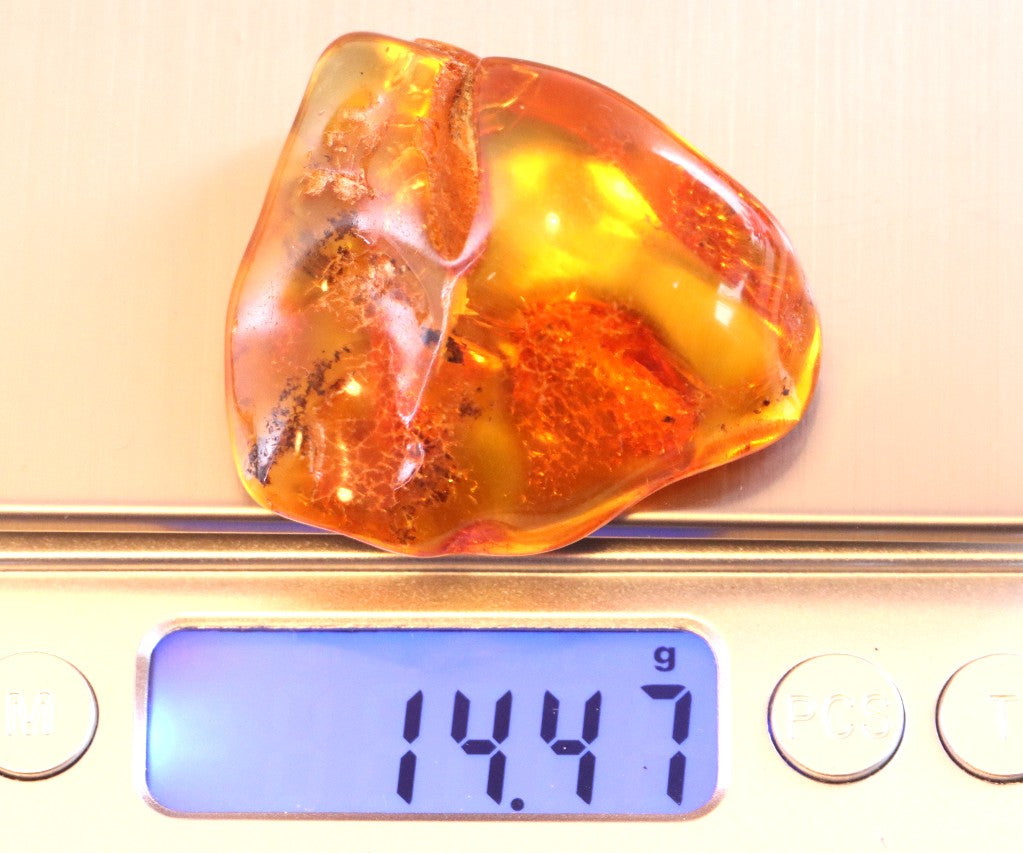 Natural Baltic Amber Gemstone Calming Meditation Stone