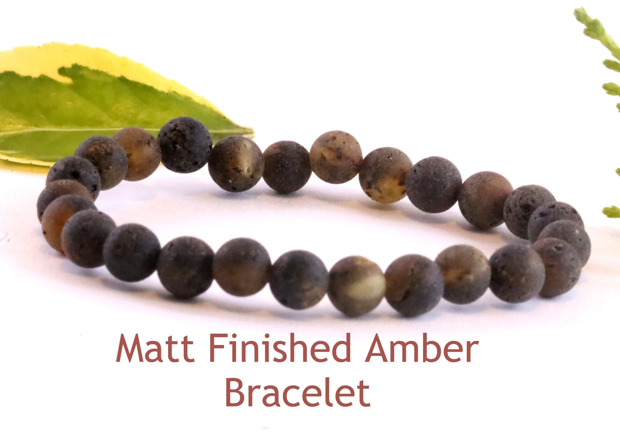 Natural Semi Polished Amber Bracelet