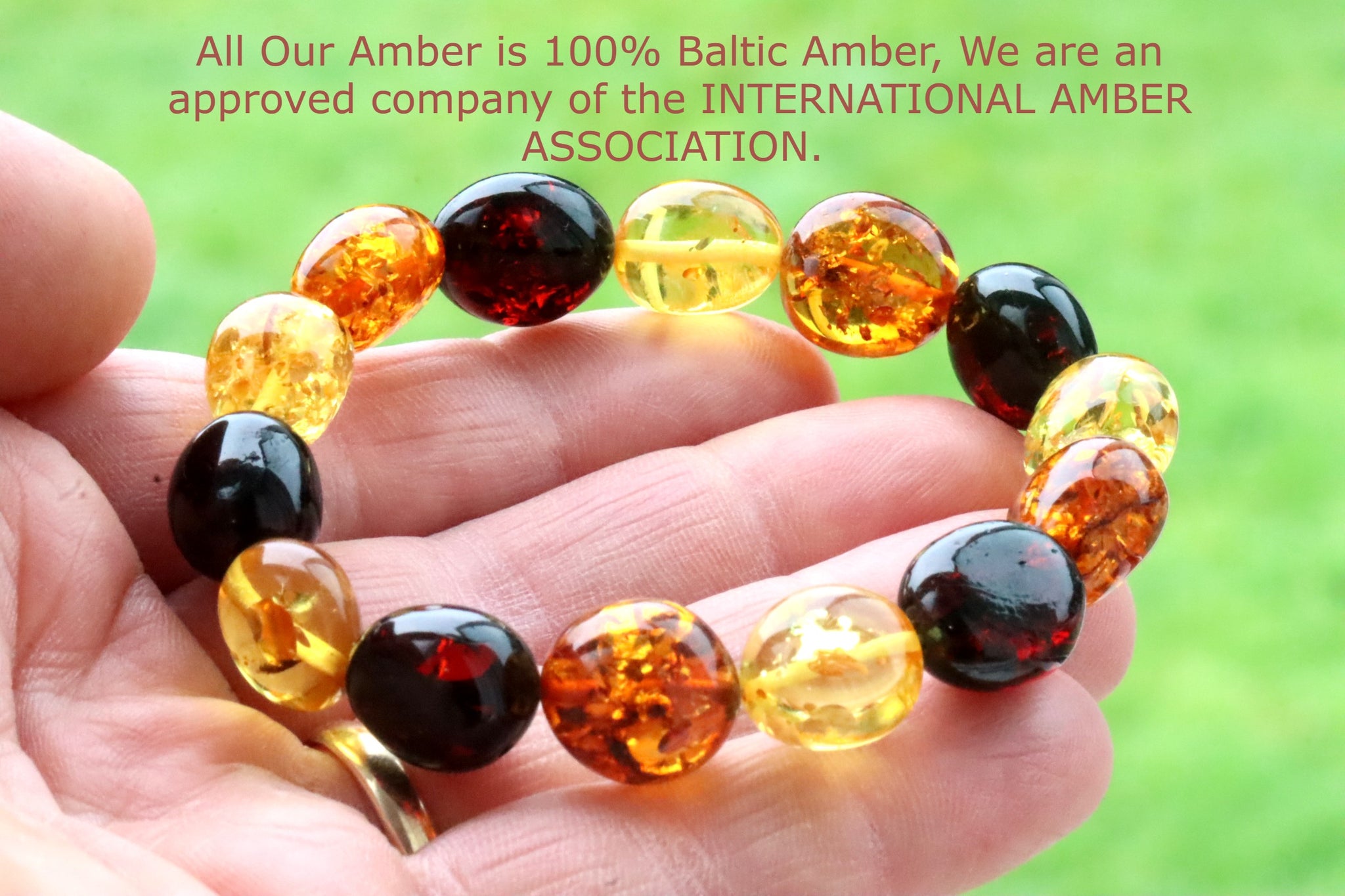 Mix Olive Amber Bracelet
