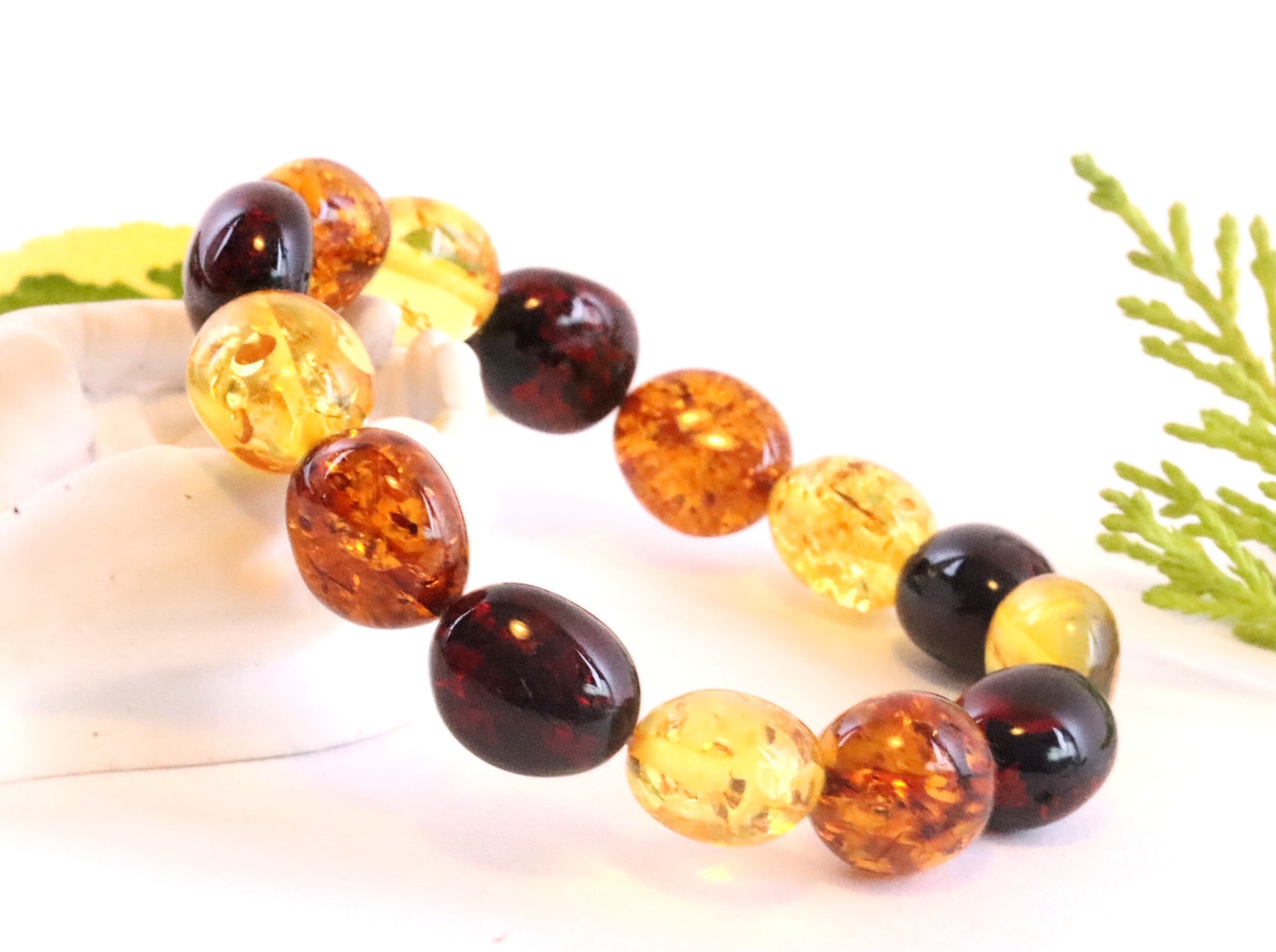 Olive Amber Bracelet