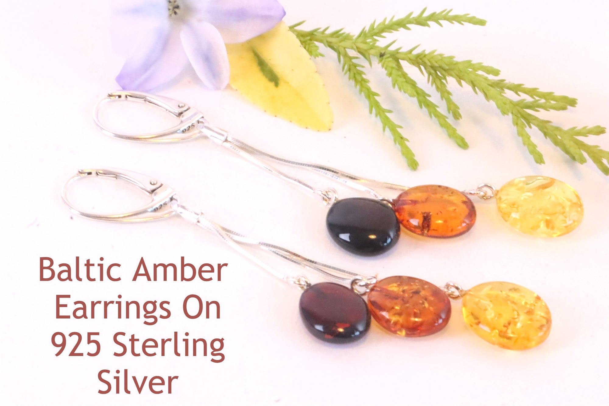 Trio Amber Drops Earrings