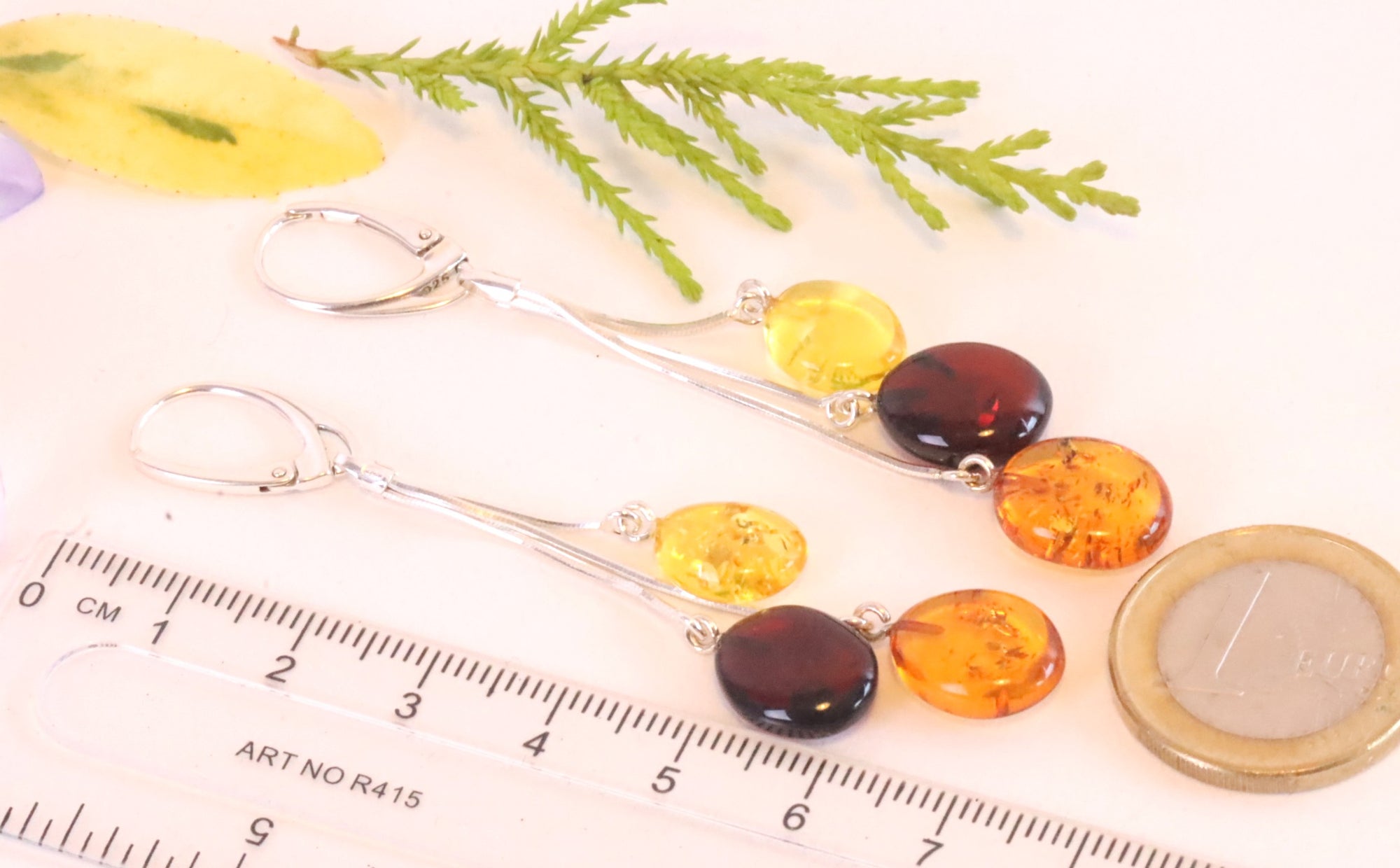 Trio Amber Drops Earrings