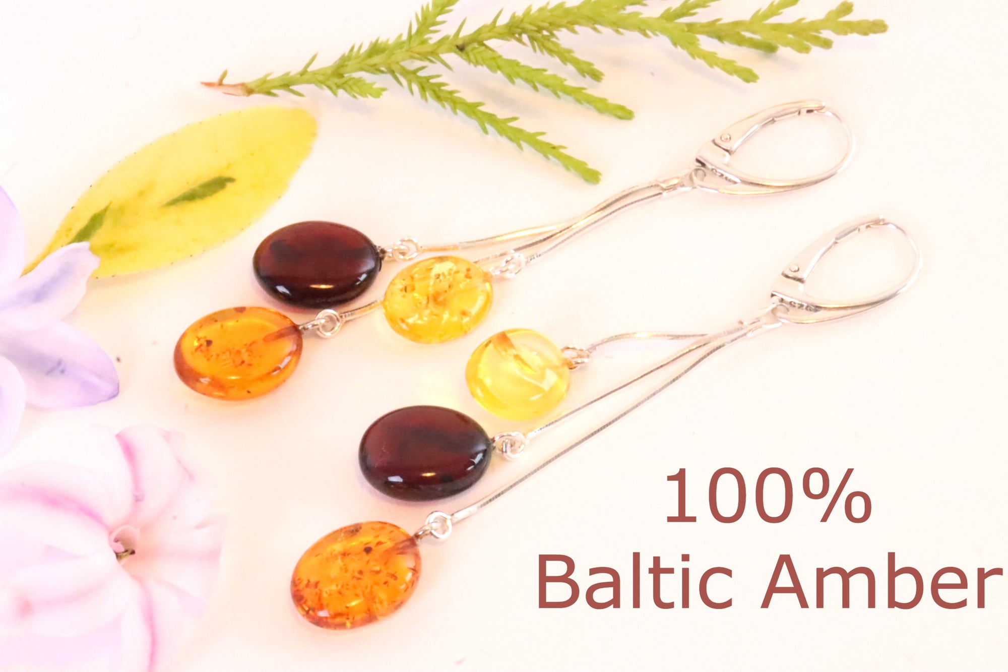 Trio Amber Drops Earrings