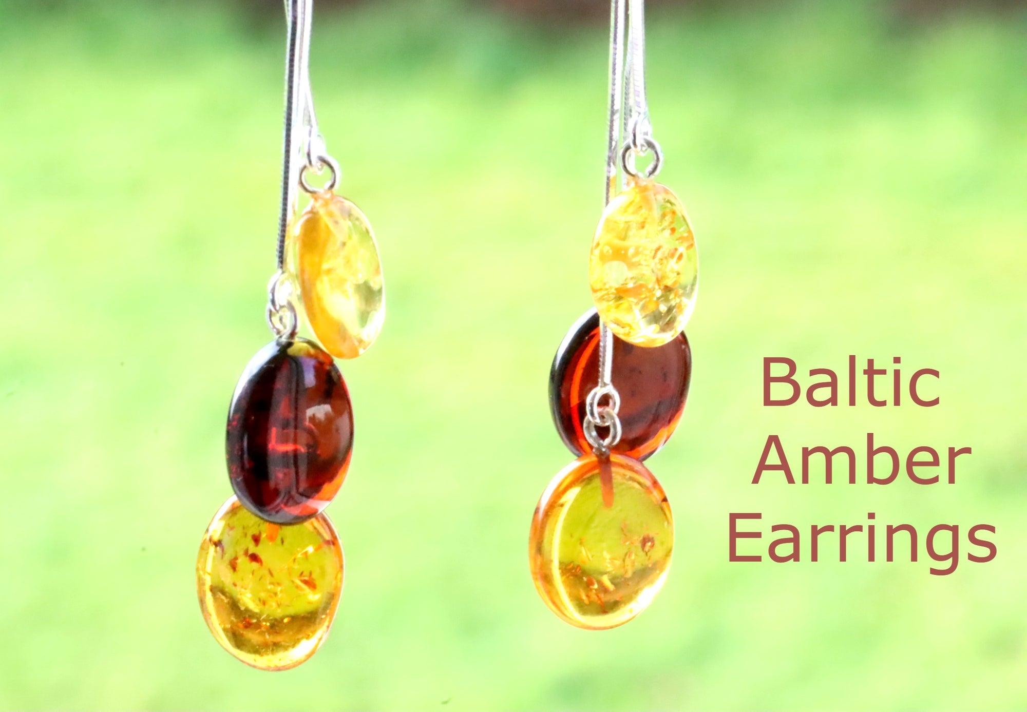 Trio Amber Drops Earrings