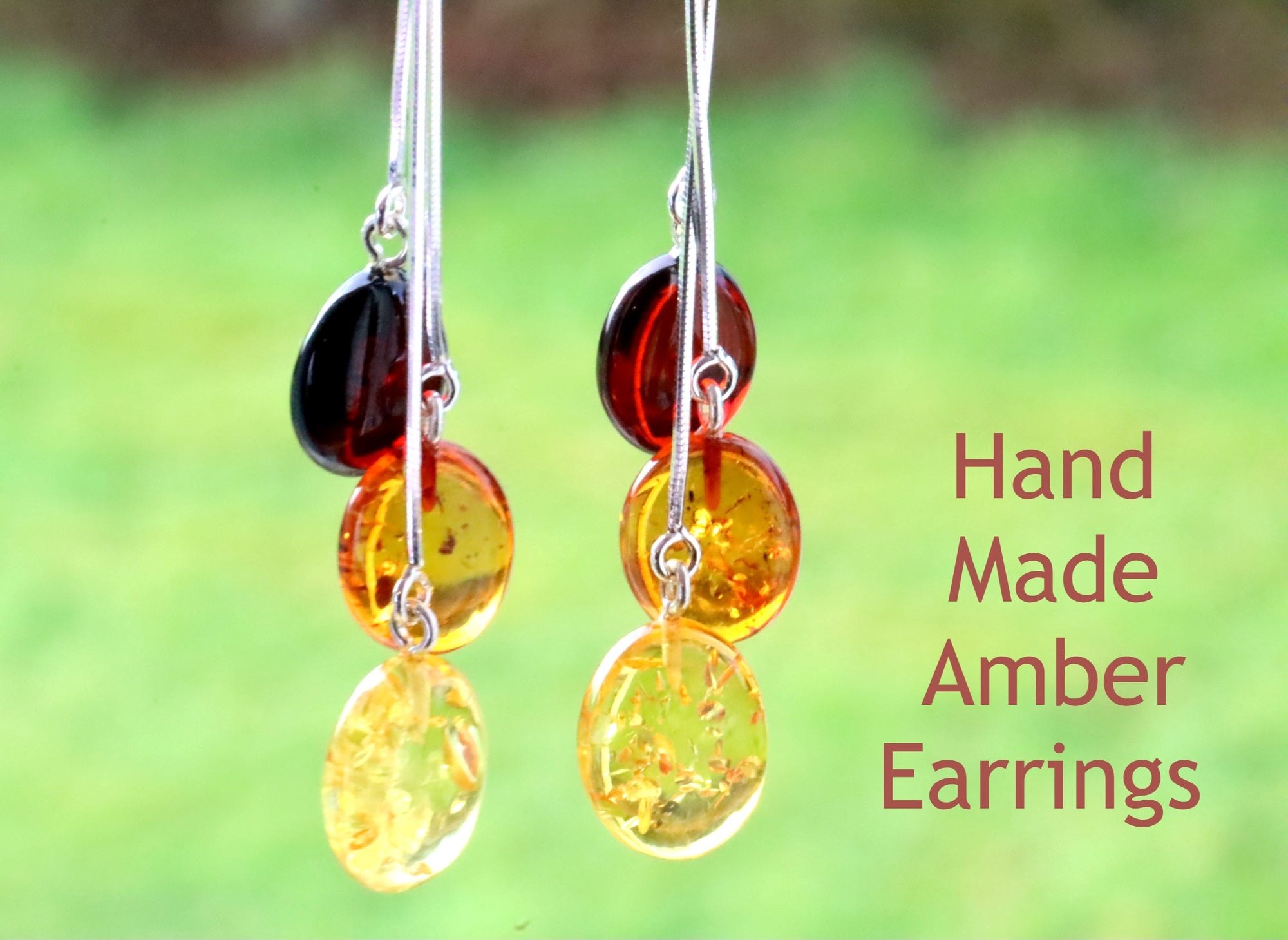 Trio Amber Drops Earrings