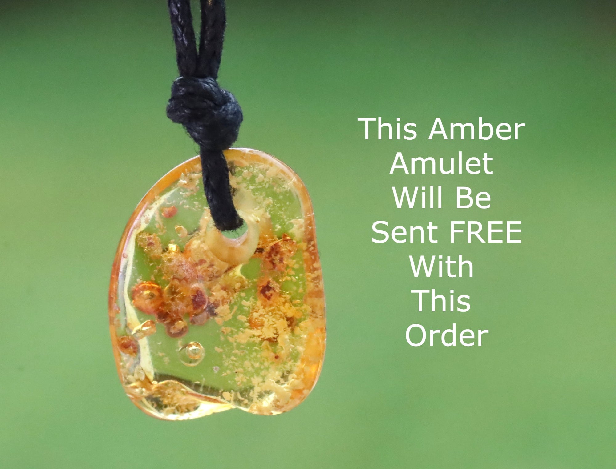 Handmade Baltic Amber Amulet And Get 2nd FREE