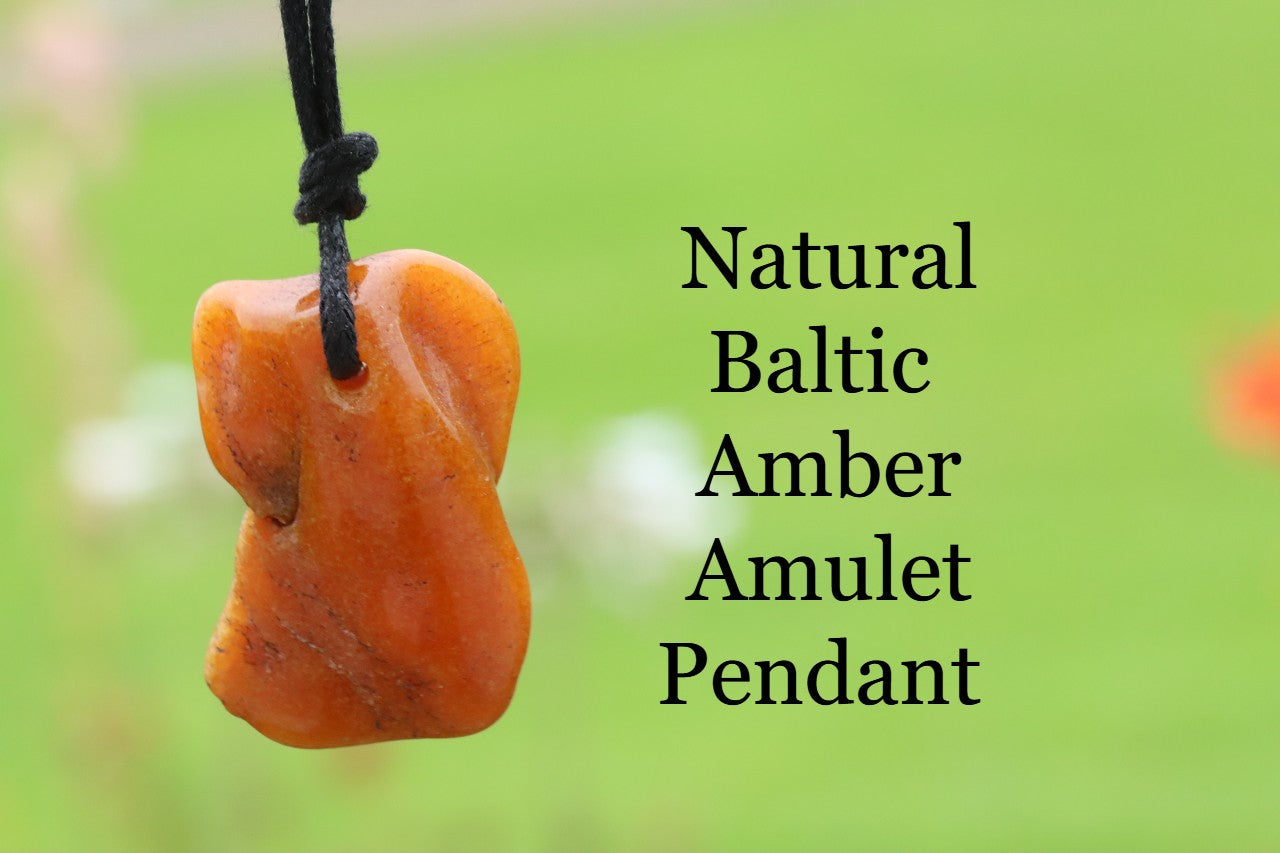 Natural Baltic Amber Amulet Pendant