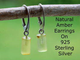 Natural Amber Earrings