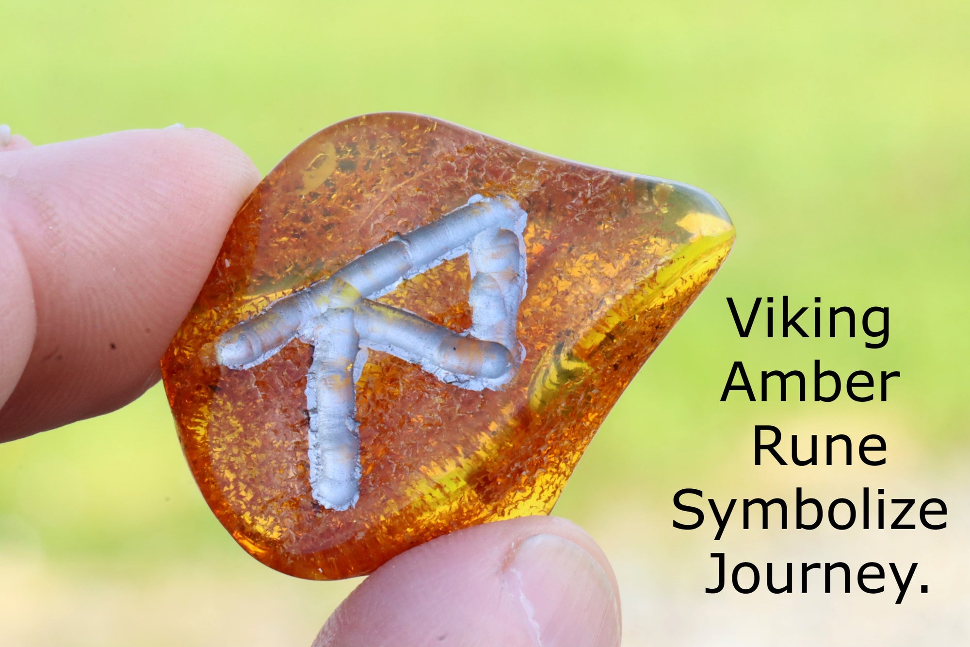 Viking Amber Rune Symbol for Journey