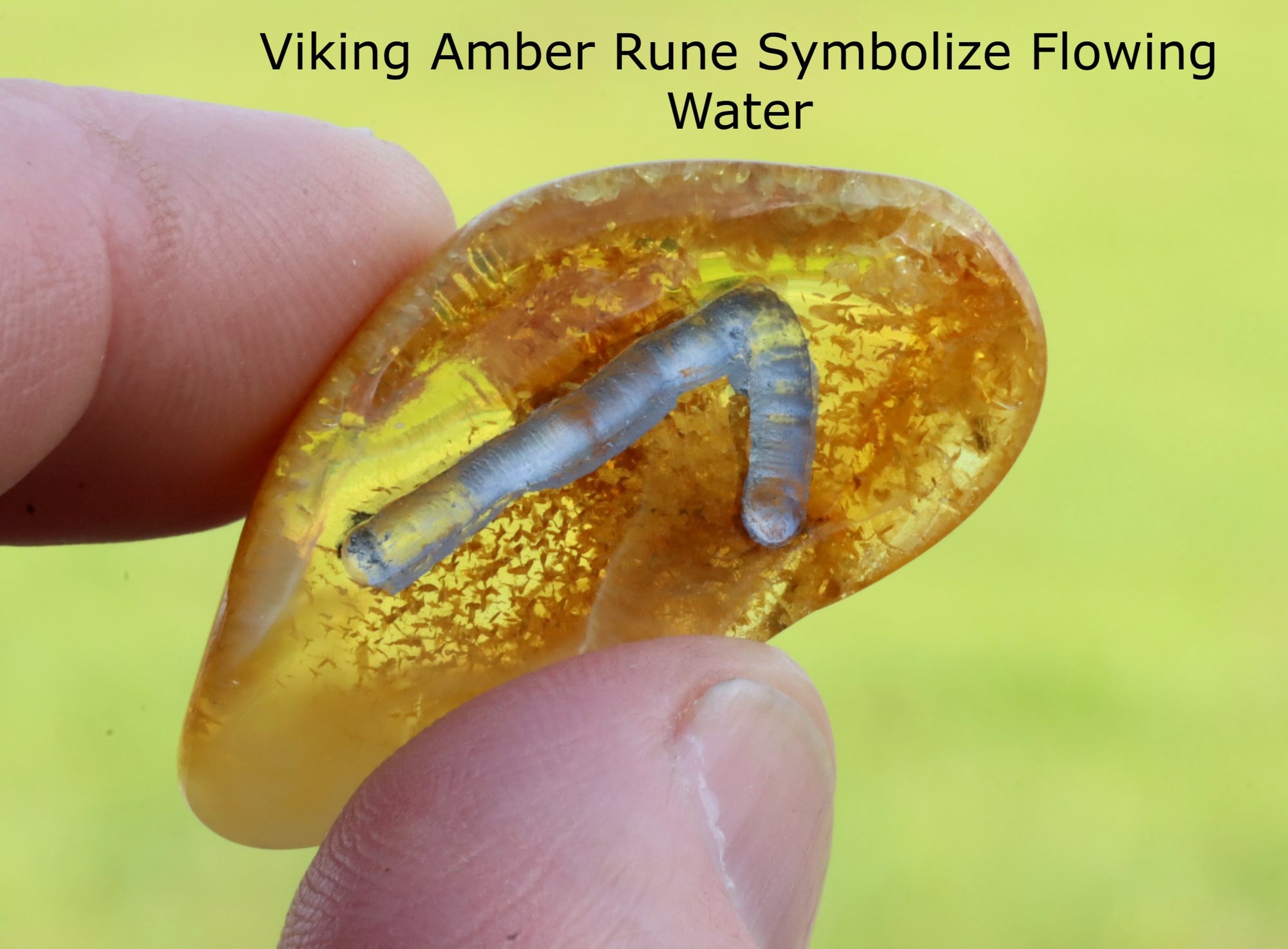 Viking Amber Rune Flow Symbol