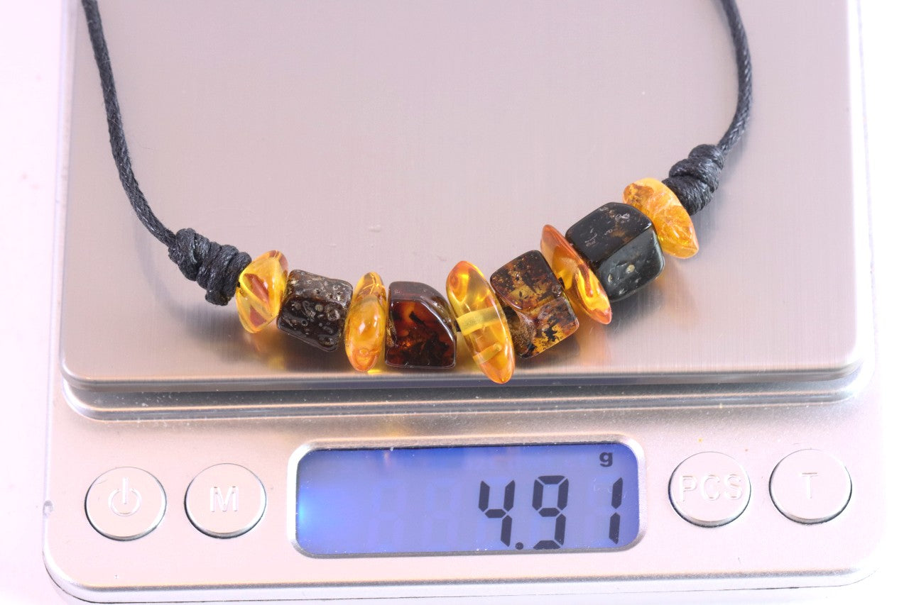 Amber Amulet Pendant Necklace