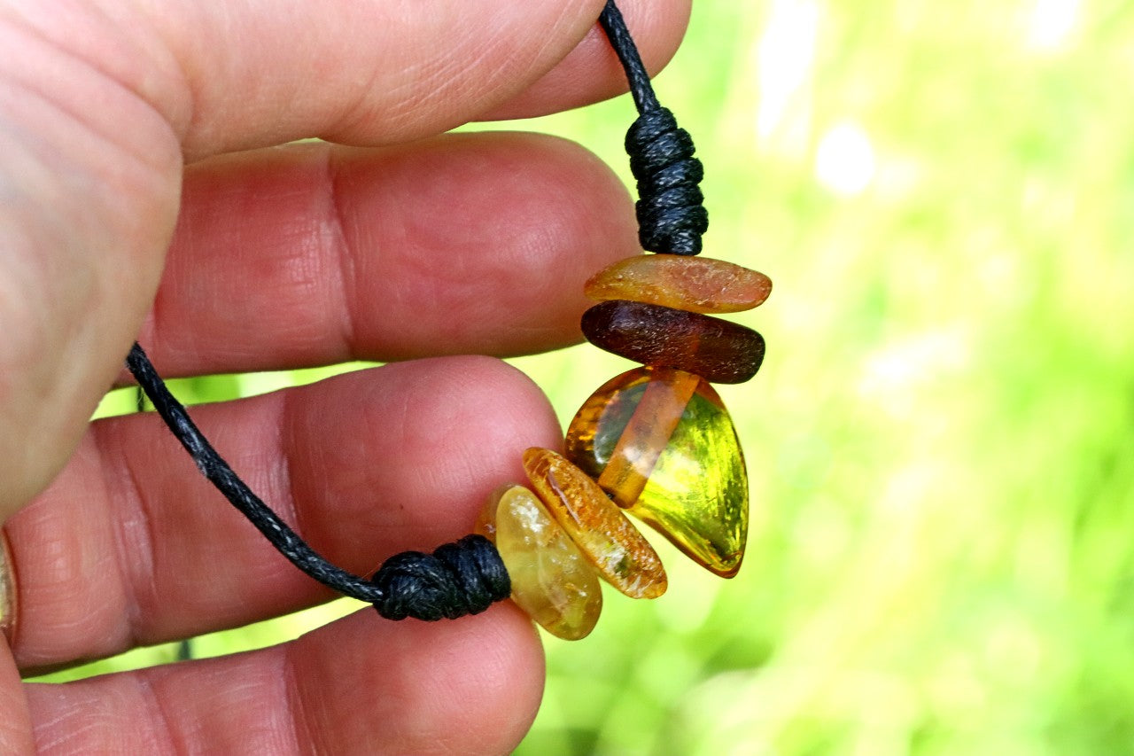 Pendant Charm - Natural  Baltic Amber Amulet