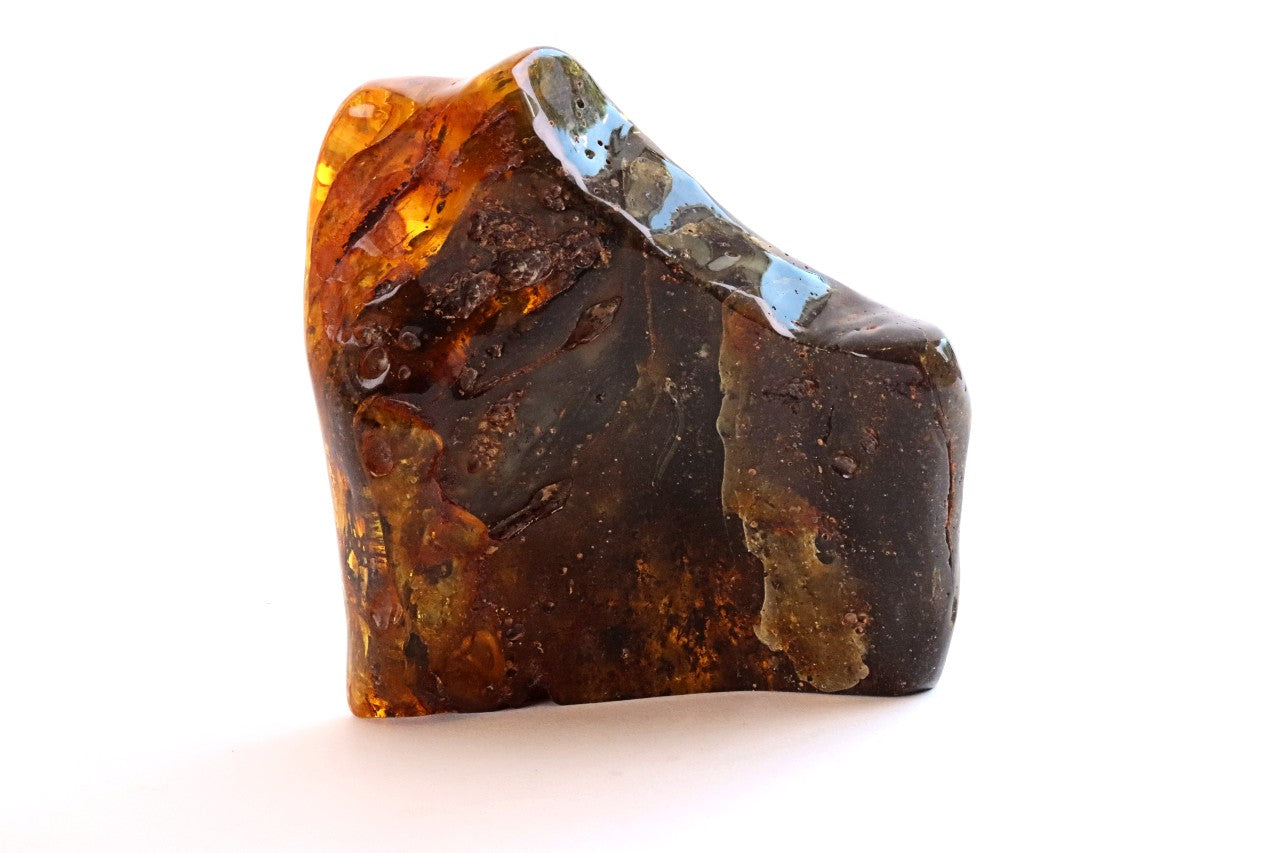 Large 329g Baltic Amber Gem with Insects