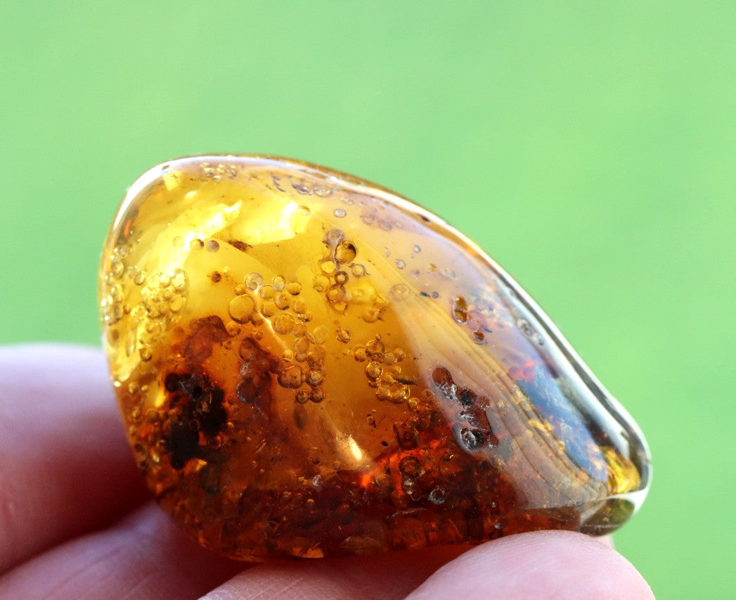 Unique Piece Of Amber With Air Bubbles and 2 X Insect Inclusions