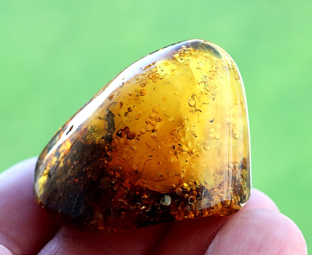 Unique Piece Of Amber With Air Bubbles and 2 X Insect Inclusions