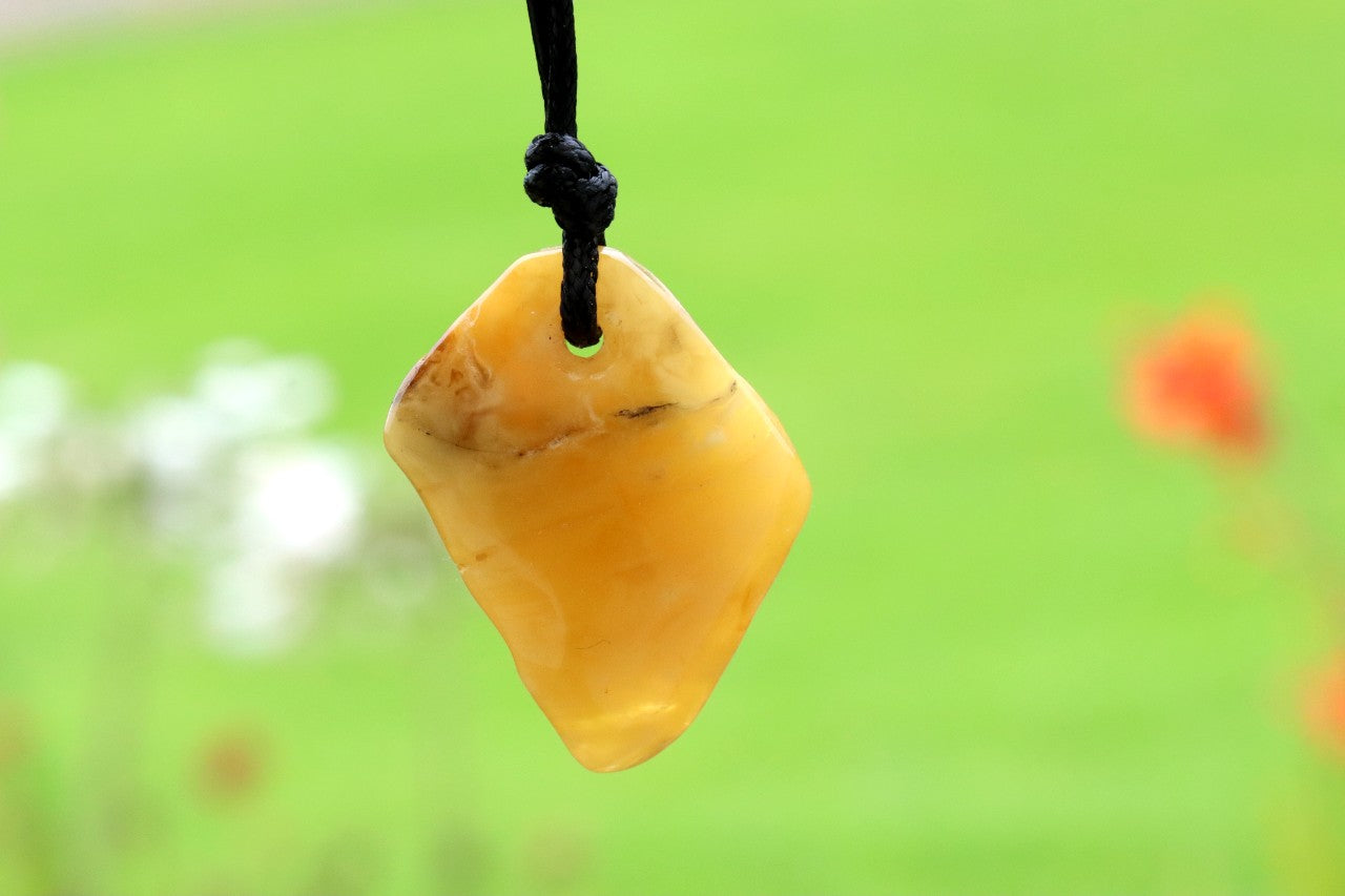 Genuine Untreated Baltic Amber Amulet Pendant