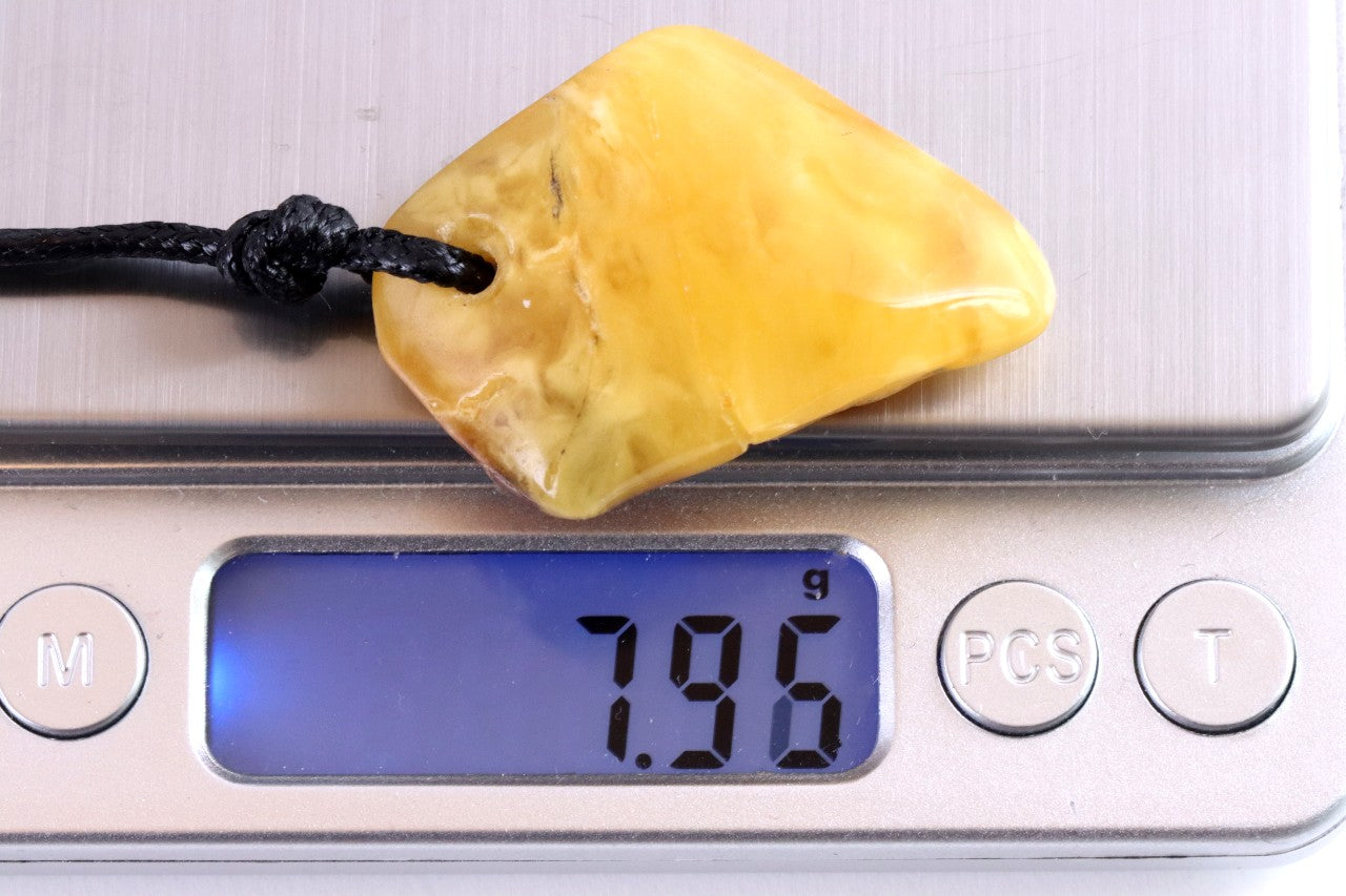 Genuine Untreated Baltic Amber Amulet Pendant