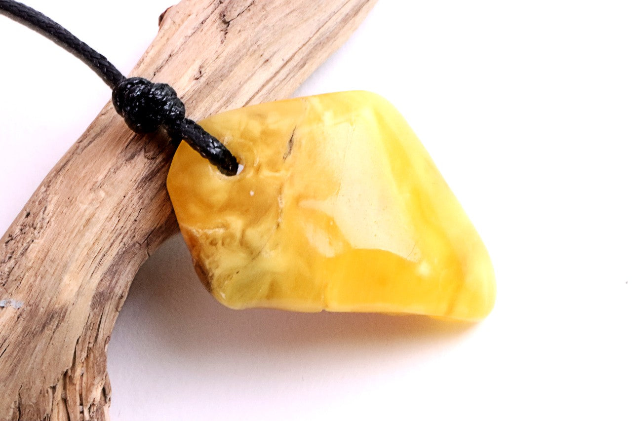Genuine Untreated Baltic Amber Amulet Pendant