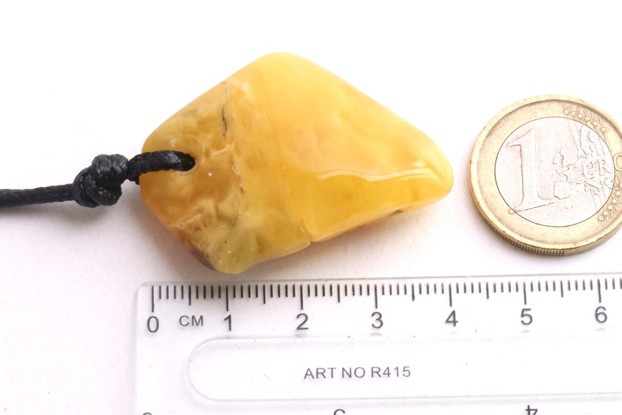 Genuine Untreated Baltic Amber Amulet Pendant